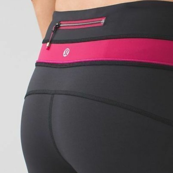 LULULEMON PACE TIGHT *SE WEAVE BLACK BERRY RUMBLE SIZE 2 EUC! *RARE* - Picture 4 of 12